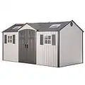 Lifetime 4.57 m x 2.43 m Outdoor Storage Shed, Desert Sand, 15 x 8 ft-Single Door