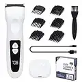 Cordless Hair Clipper for Men, Rechargeable and Professional Hair Trimmers, Safe and Easy Hair Cutting Kit at Home, Adjustable Length and 6 Guard Combs