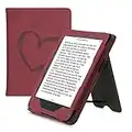 kwmobile Carcasa Compatible con Kobo Clara HD Funda - Funda con Stand Agarre de Mano y Tarjetero - Dibujo de corazón