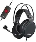 NUBWO PS4 Xbox One Casque Gaming USB avec Son Surround 7.1 avec Micro à réduction de Bruit, Casque Supra-auriculaire avec Commandes de Volume Game & Chat pour PC/Playstation 5 / Xbox 1