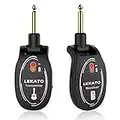 LEKATO Système de guitare sans fil Audio numérique Émetteur et récepteur de guitare sans fil Batterie rechargeable pour 4 canaux pour guitare acoustique, violon, ukulélé, mandoline, banjo