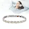 Magnetic titanium bracelet, fashion bracelet for Women, delicate simple healing jewelry titanium steel bracelet anti fatigue bracelet gift health bracelet pain reduce