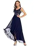 Ever-Pretty Women's Gorgeous V-Neck A-line Plus Size Cocktail Party Dresses Navy Blue US12