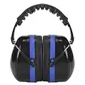 AllRight Foldable Ear Defenders Hearing Protection Earmuffs Kids Ear Muffs 35dB Noise Cancelling Shooting Adult for Shooting Firing Range Yard Work Woodworking (Blue)