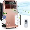 Klarstein Portable Air Conditioner, 4-in-1 Cooling Air Conditioning Unit for Home & Offices, with Night Mode, Smart App, Dehumidifier, Low Consumption Small Aircon Unit, Portable AC Unit, 7000 BTU