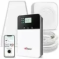 HiBoost Cell Phone Signal Booster, Cover 6000 sq ft with 2 Indoor Antennas for All US Carriers, Cell Phone Booster for Home Office and Destination RV 4G 5G LTE Verizon AT&T T-Mobile-IC Approved