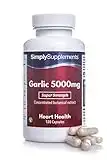 Aglio 5000 mg - Con ferro e vitamine C e B1-120 capsule - Adatto ai vegani - 4 mesi di durata - SimplySupplements