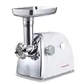 Sunmile SM-G31 ETL Electric Meat Grinder Max1HP 800W Stainless Steel Cutting Blade, 3pcs Stainless Steel, Cutting Plates,1 Big Sausage Attachment