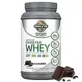 Garden of Life Sport Whey Protein Powder Chocolate, Premium Grass Fed Whey Protein Isolate Plus Probiotics for Immune System Health, 24g Protein, Non GMO, Gluten Free, Cold Processed - 20 Servings