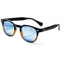 KISS Occhiali da sole stile MOSCOT mod. DEPP Fumè Gradiente - VINTAGE Johnny Depp uomo donna CULT unisex - NERO WOOD