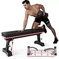 YouTen 800 LBS Adjustable Bench for Body Workout Fitness, 5Positions Flat Bench, Abs Exercise Weight Bench with Steel Frame Black