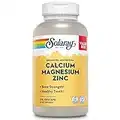 Solaray Calcium Magnesium Zinc Supplement, with Cal & Mag Citrate, Strong Bones & Teeth Support, Easy to Swallow Capsules, Vegan, 68 Servings, 275 VegCaps