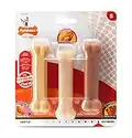 Nylabone Extreme Tough Dog Chew Toy Bones, Peanut Butter, Chicken, Bacon Flavoured, 3-Piece, Small, For Dogs Up To 11 kg