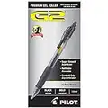 Pilot, G2 Premium Gel Roller Pens, Bold Point 1 mm, Pack of 12, Black