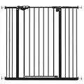 InnoTruth 36" Extra Tall Baby Gate for Stairs, 29-39.6" Wide with Large 45cm Walk-Thru Child Gate, Auto Close Dog Gate for Pets in The House, Easy Sturdy Wall Pressuse/Hardware Mount, Black