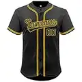 Custom Baseball Jersey Hipster Button Down Shirts Personalized Stitched Letters Number for Men/Women/Youth