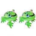 NUOBESTY Inflatable Frog Animal Balloon Walking Balloons Kids Gift for Birthday Carnival Party Décor 2pcs