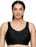 Glamorise Full Figure Plus Size High Impact Wonderwire Sports Bra Underwire #9066 Black