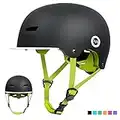 XJD Casque de Vélo pour Enfants Casque Réglable de Skateboard Anti-Choc Protection pour Cyclisme Skate Trottinette pour Filles Garçons 3-13 Ans Version 2,0 (Noir, S)