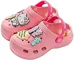Everyday Delights Sanrio Hello Kitty Bears Clogs Slip on Water Shoes Casual Summer for Girls Kids Children - Pink L Size, Large Little Kid