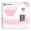 SUNKISS MASTERPIECE Couches Adultes avec Absorption Ultime, Culottes d’incontinence Jetables Unisexes pour Femmes et Hommes, Contrôle des Odeurs, Protection Pendant la Nuit, Rose, Taille S, 10 Unités