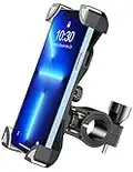 Bike Phone Mount, Anti-Shake Motorcycle Phone Mount, WOCBUY 360° Rotation Universal Bicycle Phone Holder Compatible with 14 Pro Max/14 Plus/13/12/11, Samsung S22/Note 20 and More 4.5"-7.0" Cellphones