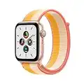 Apple Watch SE (1st Gen) [GPS + Cellular 44mm] Smart Watch w/Gold Aluminium Case with Maize/White Sport Loop. Fitness & Activity Tracker, Heart Rate Monitor,  Retina Display, Water-Resistant