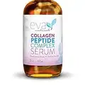 Collagen Peptide Serum - Anti Aging Collagen Serum for Face, Skin Brightening, Reduces Fine Lines & Wrinkles, Heals, and Repairs Skin, Microneedling Serum with Aloe Vera & Hyaluronic Acid - Peptide Complex Face Serum by Eva Naturals (2 oz)