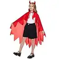 FORMIZON Halloween Teufel Kostüm, Rot Vampir Umhang Stand Kragen Umhang Cape Cosplay Umhang Prop für Halloween-Masquerade, 1.5Meter Rot Doppelseitig Mit Erwachsener für Halloween Kostüm Mottoparty