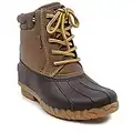 Nautica Kids Channing Youth Waterproof Insulated Duck Boot Winter Shoe-Brown Size-5