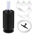 Pawfly Aquarium Bio Sponge Filter Quiet Betta Fry Shrimp and Small Fish Foam Filter with Airline Tubing Control Valve Suction Cup Connector and Check Valve Accessories for Fish Tanks up to 80 Litre