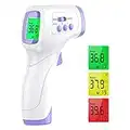 Wawech Termometro febbre infrarossi 2 in 1 Termoscanner professionale per febbre Misuratore temperatura corporea Termometro digitale Memorizza 99 letture per adulti neonati bambini