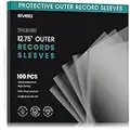 ﻿﻿100 Record Sleeves for Vinyl Record- Crystal Clear Premuim Vinyl Record Sleeves Protector |12.75" x 12.75" Record Sleeves Outer for 12" Single & Double LP Album Covers - Thick Vinyl Sleeves 3mil