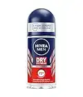 NIVEA MEN Dry Extreme Deo Roll-On (50 ml), Anti-Transpirant schützt vor allen Arten des Schwitzens, starkes Deodorant mit hochwirksamem Zinkkomplex