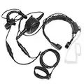 FANVERIM Throat Mic Headset with Finger Ptt Compatible with Midland LXT630VP3 LXT600VP3 LXT500VP3 GXT1000VP4 GXT1050VP4 GXT1030VP4 T71VP3 G5 M99 75-785 75-810 75-822 SP-410 2 Way Radio