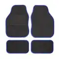 Safe Travel 27651 Universal Car Mats, Left Hand Drive (LHD), Welded Heel, Blue Binding