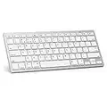 OMOTON Ultra-Slim Bluetooth Keyboard for iPad 10.2(10th/ 9th/ 8th Generation)/ 9.7, iPad Air 4th Generation, iPad Pro 11/12.9, iPad Mini, and More Bluetooth Enabled Devices, White