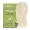 Hey Nature 2 Pairs of Lambswool Insoles for Shoes, Thick Thermal Insoles from Sheepskin for Warm Feet in Winter, Natural Heated Insoles. 4 UK M / 3.5 UK W / 36 EU Trim to Size as Insoles for Kids.