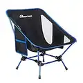 MOON LENCE Camping Chair Compact Backpacking Chair Folding Chairs with Side Pockets Portable Lightweight Heavy Duty for Hiking, Fishing & Camping