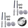 2 Sets Bathrooms Fitting Kit Screw Bolts Wall Mounted Basin Fixing Kits Screws Plug Washers for Wall Mount Basin Sink