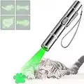 PUTEKCO Cat Chaser Toys, Update Interactive Teaser Wand, USB Rechargeable Multi-Pattern Funny Pet Command Light, Pet Training Exercise Tool for Cat Dog