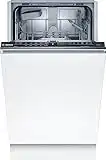 Bosch SPV2HKX41E Lavavajillas Serie 2 Totalmente Integrable, E, 45 cm, 9 Servicios, Plata