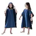 YINHANG Kinder Handtuch mit Kapuzen, Microfaser Poncho Handtuch Surfen Schwimmen Badetuch schnell trocknend Strand Handtuch für Jungen und Mädchen