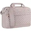 EMPSIGN 17.3 Inch Laptop Bag, Laptop Briefcase for Women Large Laptop Case Computer Bag Business Office Travel, Water-Repellent Women Briefcase Shoulder Bag with RFID Pockets, Dusty Pink