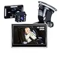 Cuplu 1080P Baby Car mirror Camera, Night Vision Baby Car Seat Mirror, 5 HD'' Night Vision Function Car Mirror Display, Adjustable Baby Car Camera with Wide Crystal Clear View, Perfect Night Vision