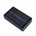 DEWIN Cargador de Panel Solar, Caja de Carga de Cargador de Panel Solar Portátil de 1W 4V para Batería AA/AA a (Negro)