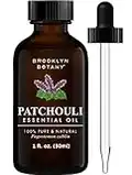 Brooklyn Botany Patchouli Essential Oil – 100% Pure and Natural – Therapeutic Grade Essential Oil with Dropper - Patchouli Oil for Aromatherapy and Diffuser - 1 Fl. OZ