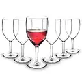 RB Calici da Vino Rosso Plastica Premium Infrangibile Riutilizzabile 25cl, Set di 6