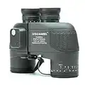 USCAMEL 10X50 Marine Binoculars for Adults with Rangefinder Compass, Waterproof Marine Binoculars for Sailing Boating Fishing
