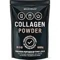 Collagène poudre de bœuf Protéine Gelatine - 1000g Collagen Hydrolysat Peptides Type I et type II Complement Alimentaire